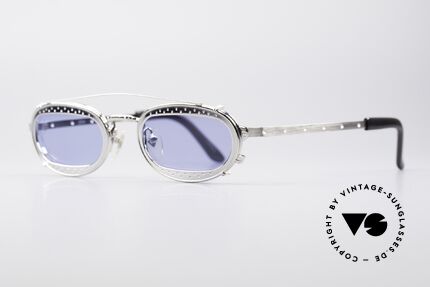 Jean Paul Gaultier 56-7116 Limitierte Vintage Brille, genialer Clip (Einsatz von optischen Gläsern möglich), Passend für Herren und Damen