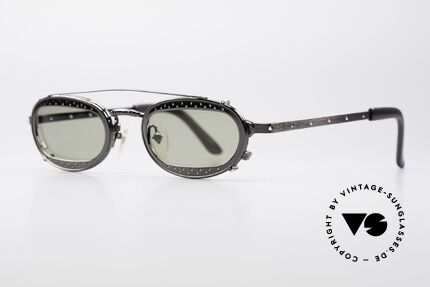 Jean Paul Gaultier 56-7116 Limitierte 98 Vintage Brille, genialer Clip (Einsatz von optischen Gläsern möglich), Passend für Herren und Damen