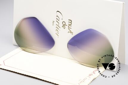Cartier Vendome Lenses - L Tricolored Horizon Gläser, neue CR39 UV400 Kunststoff-Gläser (100% UV Schutz), Passend für Herren und Damen