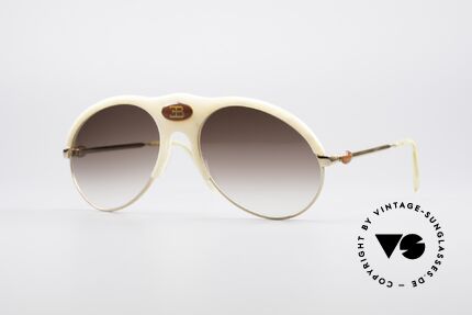 Bugatti 64748 Rare Elfenbein Optik Brille, sehr, sehr edle Bugatti vintage Luxus-Sonnenbrille, Passend für Herren