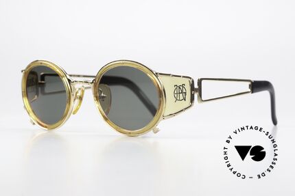 Jean Paul Gaultier 58-6201 Steampunk Vintage Brille, tolle Metall-Kunststoff-Kombination & Kolorierung, Passend für Herren und Damen