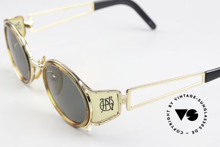 Jean Paul Gaultier 58-6201 Steampunk Vintage Brille, heutzutage oft auch als Steampunk-Brille bezeichnet, Passend für Herren und Damen