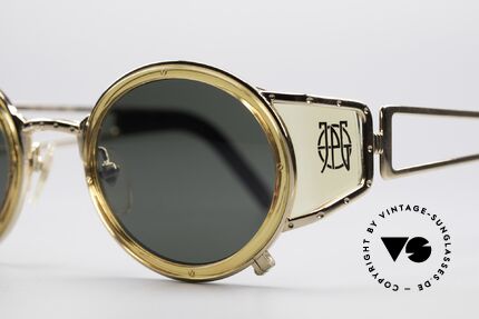 Jean Paul Gaultier 58-6201 Steampunk Vintage Brille, heutzutage oft auch als Steampunk-Brille bezeichnet, Passend für Herren und Damen
