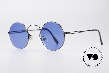 Jean Paul Gaultier 55-0172 Runde 90er Sonnenbrille, hochklassig lackierte Oberfläche: gunmetal-metallic, Passend für Herren und Damen