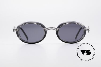 Jean Paul Gaultier 58-5201 Rare Steampunk Brille, einzigartige Kombination der Materialien im Design, Passend für Herren und Damen