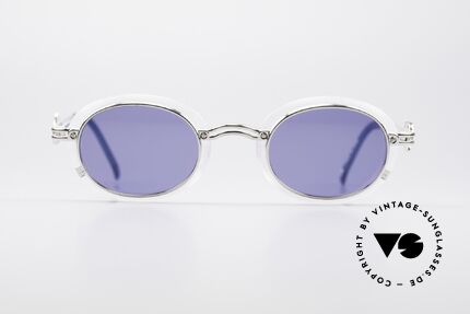 Jean Paul Gaultier 58-5201 90er Steampunk Sonnenbrille, einzigartige Kombination der Materialien im Design, Passend für Herren und Damen