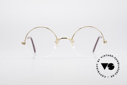 Cartier Mayfair Runde Vintage Luxusbrille, kleine runde Designer-Brille in S Größe 45°20, Passend für Herren und Damen