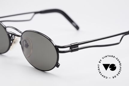Jean Paul Gaultier 56-3173 Ovale Vintage Sonnenbrille, dunkelgrün-graue Sonnengläser für 100% UV Protection, Passend für Herren und Damen