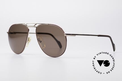 Metzler 0876 80er Aviator Sonnenbrille, dezente Rahmenkolorierung in weinrot / 'faded gold', Passend für Herren