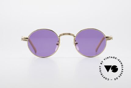 Jean Paul Gaultier 55-7107 Runde Vergoldete Fassung 90er, vergoldete (gold plated) Fassung; in M Größe 46/20, Passend für Herren und Damen