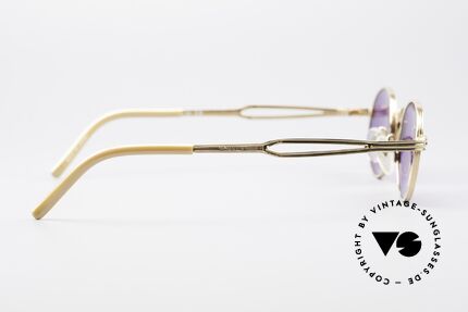 Jean Paul Gaultier 55-7107 Runde Vergoldete Fassung 90er, Größe: medium, Passend für Herren und Damen