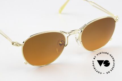 Jean Paul Gaultier 55-2177 Vergoldete Mit Sunset Glas, ungetragen (wie alle unsere vintage GAULTIER Brillen), Passend für Herren und Damen