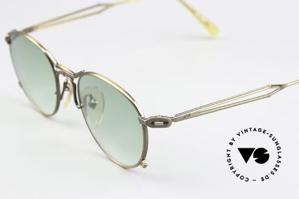 Jean Paul Gaultier 55-2177 True Vintage In Smoke Gold, mit eleganten Sonnengläsern in grün-Verlauf; 100% UV, Passend für Herren und Damen