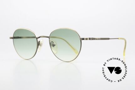 Jean Paul Gaultier 55-1174 Runde Vintage Sonnenbrille, von JPG auch genannt: "gebranntes Gold" / Antik-Gold, Passend für Herren und Damen