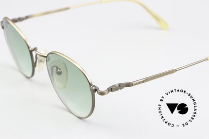 Jean Paul Gaultier 55-1174 Runde Vintage Sonnenbrille, mit eleganten Sonnengläsern in grün-Verlauf; 100% UV, Passend für Herren und Damen