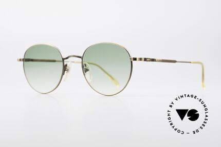 Jean Paul Gaultier 55-1174 Runde Vintage Sonnenbrille, von JPG auch genannt: "gebranntes Gold" / Antik-Gold, Passend für Herren und Damen
