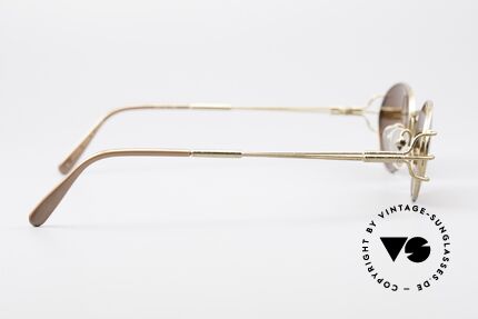Jean Paul Gaultier 55-6104 Ovale Vintage Sonnenbrille, die Brillen-Fassung ist auch für optische Gläser geeignet, Passend für Herren und Damen