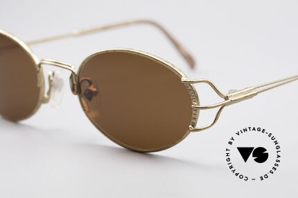 Jean Paul Gaultier 55-6104 Ovale Vintage Sonnenbrille, absolute Top-Qualität (made in Japan), 100% UV Schutz, Passend für Herren und Damen