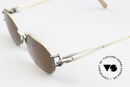 Jean Paul Gaultier 55-6106 90er Brille In Antik Gold, enorm hochwertig (made in Japan) & 100% UV Schutz, Passend für Herren und Damen