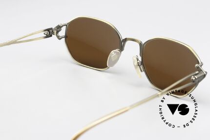 Jean Paul Gaultier 55-6106 90er Brille In Antik Gold, KEINE Retromode, ein 30 Jahre altes Original, Gr. 49/19, Passend für Herren und Damen