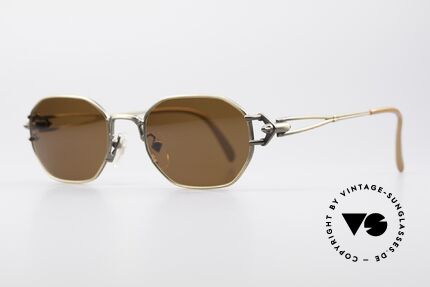 Jean Paul Gaultier 55-6106 90er Designer Sonnenbrille, technische / mechanische Komponenten (typisch J.P.G), Passend für Herren und Damen