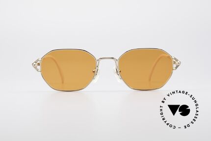 Jean Paul Gaultier 55-6106 Vergoldete JPG Sonnenbrille, leichtes Gestell mit großartigen Details (Bügelansatz), Passend für Herren und Damen