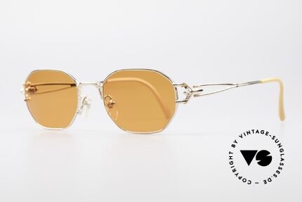 Jean Paul Gaultier 55-6106 Vergoldete JPG Sonnenbrille, technische / mechanische Komponenten (typisch J.P.G), Passend für Herren und Damen
