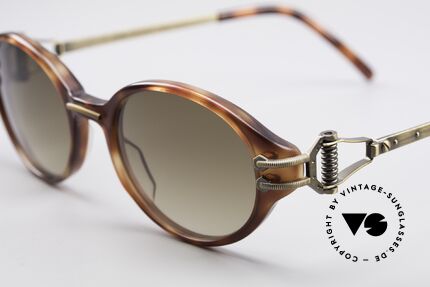 Jean Paul Gaultier 55-5201 Ovale Steampunk Brille, originell, aufwändig, hochwertig = Gaultier Brillen!, Passend für Herren und Damen