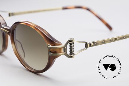 Jean Paul Gaultier 55-5201 Ovale Steampunk Brille, häufig auch als "90er Steampunk Brillen" bezeichnet, Passend für Herren und Damen