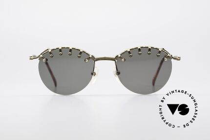 Jean Paul Gaultier 56-5103 Vintage Rihanna Brille, Rahmendesign in Anlehnung an eine Pony-Frisur, Passend für Damen
