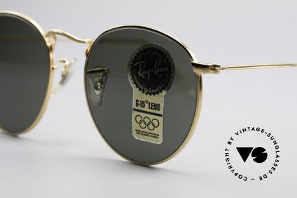 Ray Ban Round Metal 49 USA Panto Sonnenbrille, ungetragen (wie alle unsere vintage Sonnenbrillen), Passend für Herren und Damen