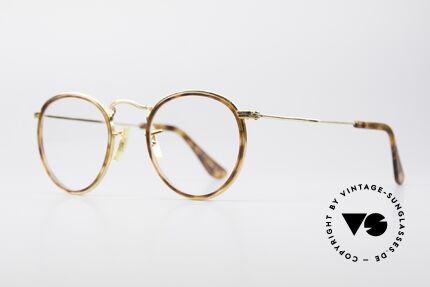 Ray Ban Round Metal 47 Kleine USA Vintage Brille, seltene Edition in Gold/Schildpatt (sehr elegant), Passend für Herren und Damen