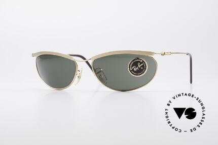 Ray Ban New Deco Metal Oval B&L USA Sonnenbrille, sportliche RAY-BAN Sonnenbrille aus den 90ern, Passend für Herren