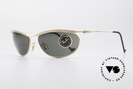 Ray Ban New Deco Metal Oval B&L USA Sonnenbrille, ergonomisch gebogener Rahmen; ideale Passform, Passend für Herren