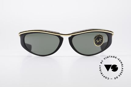 Ray Ban Olympian V 90er B&L USA Brille, schnittiger Rahmen mit G15 B&L Qualitätsgläsern, Passend für Herren und Damen