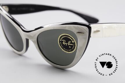 Ray Ban Lisbon White Pearl Cateye Brille, Bausch&Lomb Fabrikat aus den 80ern; Modell L2460, Passend für Damen