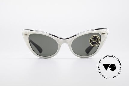 Ray Ban Lisbon White Pearl Cateye Brille, legendäres "cat eye"-Design (Marilyn Monroe - Look), Passend für Damen