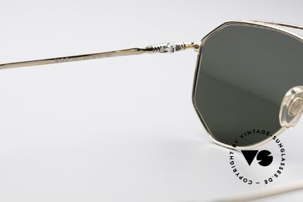 Zollitsch Cadre 120 Medium Piloten Sonnenbrille, goldene Fassung mit grünen Sonnengläsern (100% UV), Passend für Herren