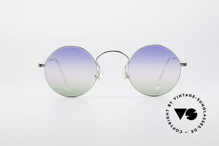 Jean Paul Gaultier 55-0172 Runde Designer Sonnenbrille, runde Metall-Fassung; sehr leicht und komfortabel, Passend für Herren und Damen