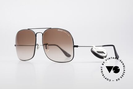 Bausch & Lomb Mirage USA Vintage Sonnenbrille, mattschwarzer Rahmen mit Verlaufsgläsern in braun, Passend für Herren