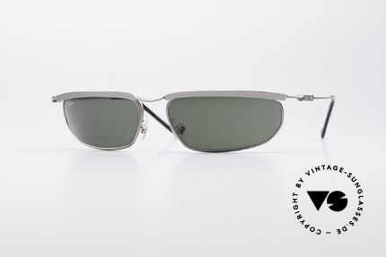 Ray Ban New Deco Rectangle B&L USA Sonnenbrille, sportliche RAY-BAN Sonnenbrille aus den 90ern, Passend für Herren