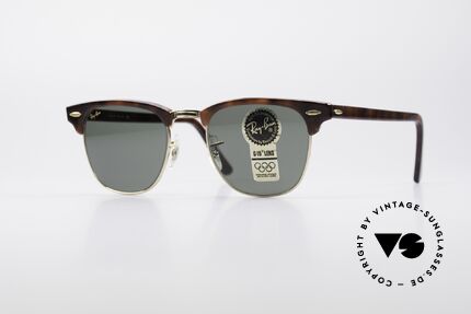 Ray Ban Clubmaster Bausch & Lomb USA Brille, original 90er Jahre Brille von RAY-BAN, USA, Passend für Herren Ray Ban Clubmaster Bausch & Lomb USA Brille, original 90er Jahre Brille von RAY-BAN, USA, Passend für Herren