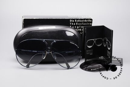 Porsche 5623 Rare 80er Aviator Brille, zudem extrem seltene Wechselgläser in blau-Verlauf, Passend für Herren und Damen