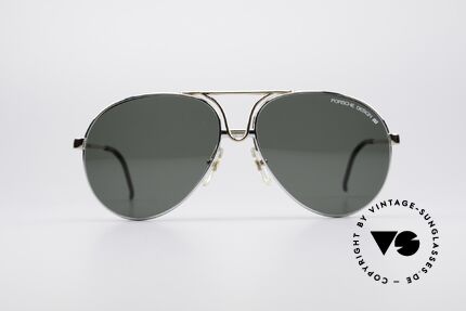 Porsche 5657 90er Wechselrahmen Brille, Pilotenform mit auswechselbaren Rahmenfronten, Passend für Herren