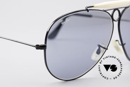 Ray Ban Shooter Schwarze USA Brille Blaues Glas, schwarzer Rahmen mit "B&L USA Ray-Ban" Gravur, Passend für Herren