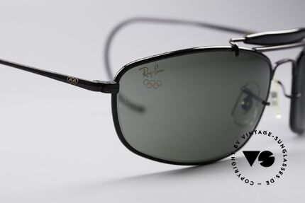 Ray Ban Sport Metal 1994 Olympic Series B&L USA, perfekte Passform durch flexible Sportbügel + Sportband, Passend für Herren
