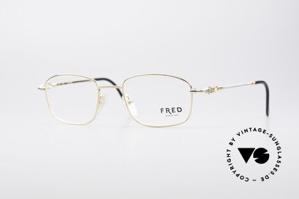 Fred Falkland 90er Luxus Brillenfassung, hochwertige Fred Luxus-Designerbrille aus den 90ern, Passend für Herren