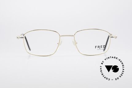 Fred Falkland 90er Luxus Brillenfassung, marines Design (charakteristisch Fred) in Top-Qualität, Passend für Herren