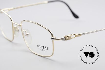 Fred Falkland 90er Luxus Brillenfassung, Bügel gedreht wie ein Segeltau; ein MUSS für Segler!, Passend für Herren