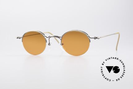 Jean Paul Gaultier 55-7108 Kleine Vintage Panto Brille, zeitlose Designer-Sonnenbrille von J.P. Gaultier, Passend für Herren und Damen